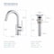 Kibi Circular Single Handle High-Arc Bathroom Sink Faucet C-KBF1021CH-KPW100CH - alternate 7